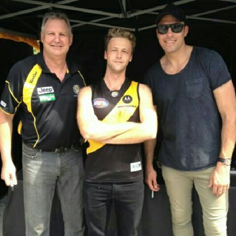 With 2 sporting legends, including Matthew Richardson on the right. Go Tiges