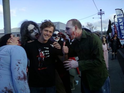 At the annual Day of the Dead walk in 2010