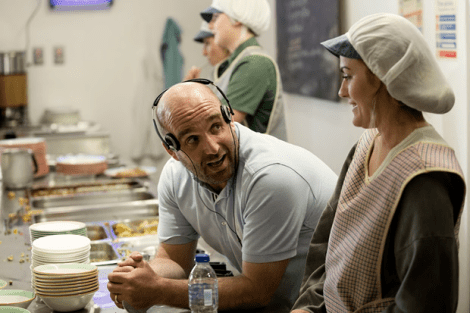 Meadows at work on one of his This Is England TV spin off series, This Is England 90