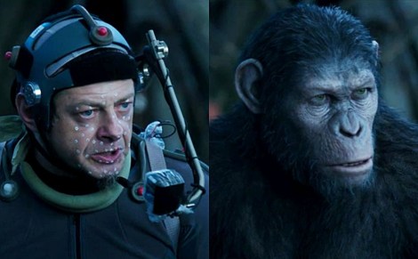 Andy Serkis brings an ape to life using motion capture technology 